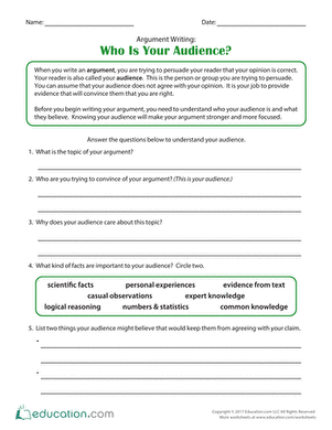 Argument Writing: Who Is Your Audience?