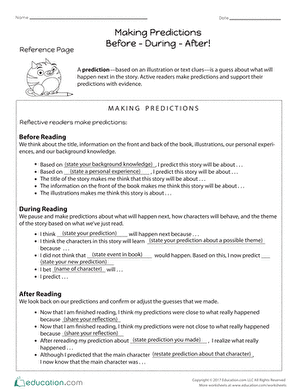 Making Predictions: Before, During, After!