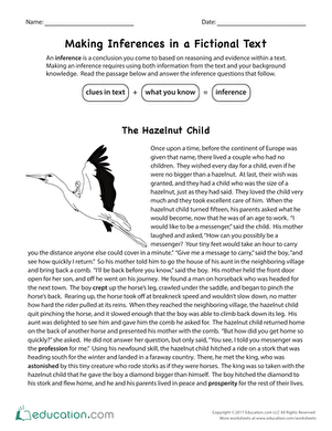 Making Inferences in a Fictional Text
