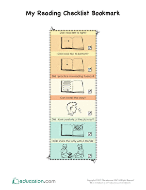 My Reading Checklist Bookmark