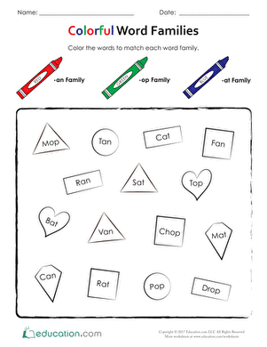 Colorful Word Families