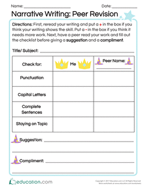 Narrative Writing: Peer Revision
