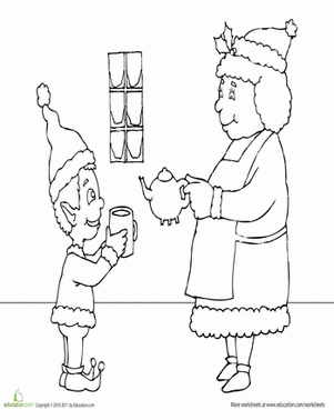 Mrs. Claus Coloring Page