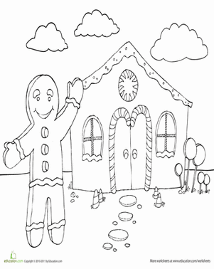 Color the Jolly Gingerbread Man