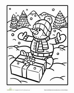 Snowman to Color