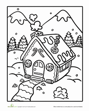 Color the Gingerbread House