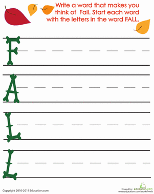 Acrostic Fall Poem
