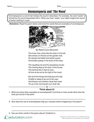 Onomatopoeia and 'The Moon'