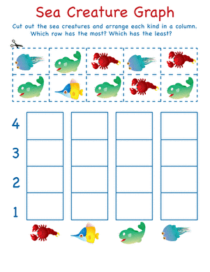 Cut-Out Graph: Sea Creatures