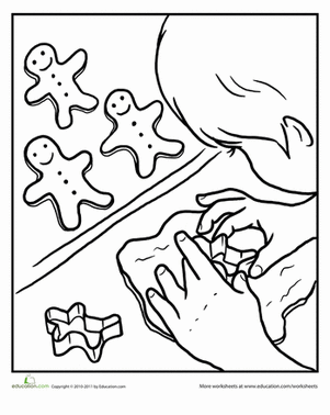 Christmas Cookie Coloring Page