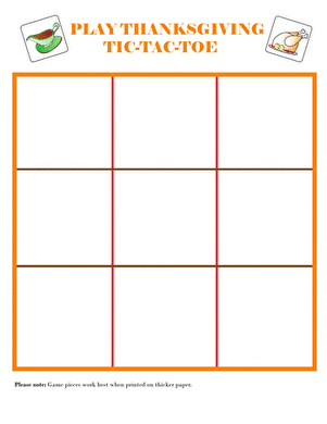 Play Thanksgiving Tic-Tac-Toe