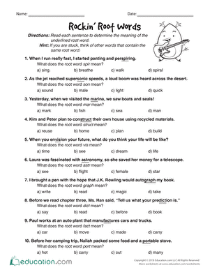 Rockin' Root Words