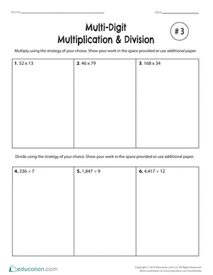 Multi-Digit Multiplication & Division #3