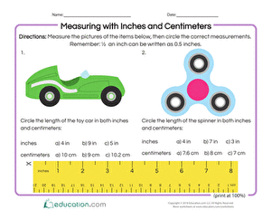 Measuring with Inches and Centimeters