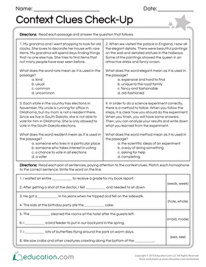 Context Clues Check-Up