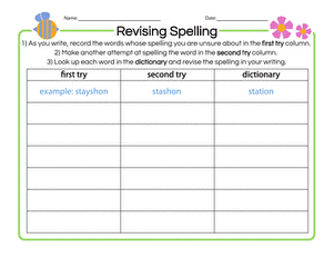 Revising Spelling large image