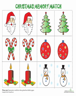 Christmas Memory Match