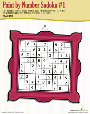Paint by Number Sudoku