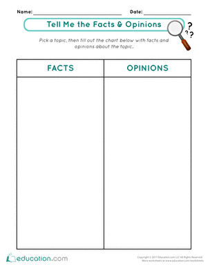 Tell Me the Facts & Opinions