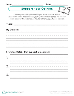 Support Your Opinion