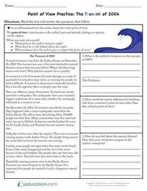 Point of View Practice: The Tsunami of 2004