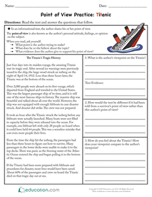 Point of View Practice: Titanic