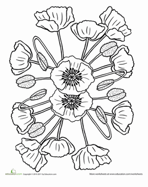 Poppy Coloring Page