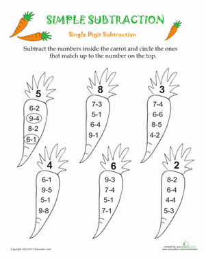 Simple Subtraction: Carrots