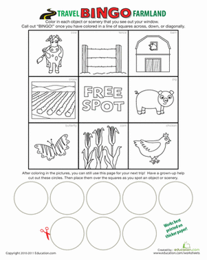 Car Bingo: Farms