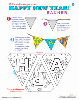 New Year Arts and Crafts: Banner