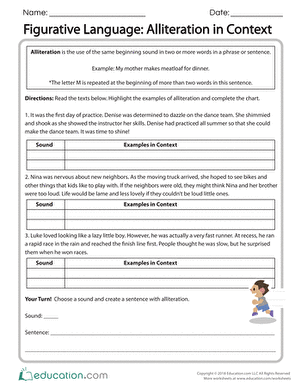 Figurative Language: Alliteration in Context