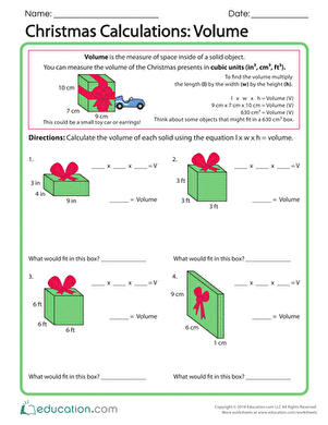 Christmas Calculations: Volume