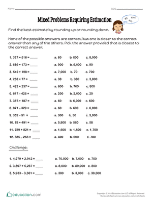 Mixed Problems Requiring Estimation