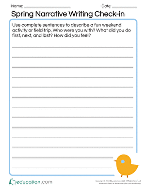 Spring Narrative Writing Check-in