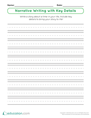 Narrative Writing with Key Details