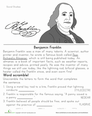 Historical Heroes: Benjamin Franklin