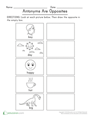 Antonyms are Opposites