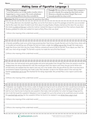 Making Sense of Figurative Language 1