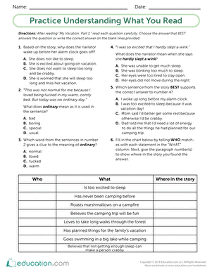 Practice Understanding What You Read