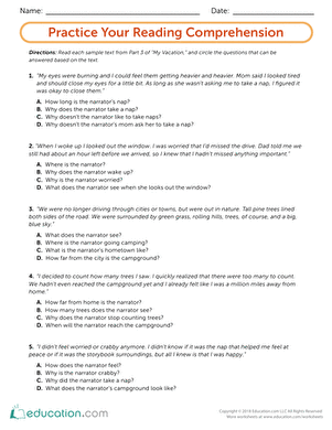 Practice Your Reading Comprehension