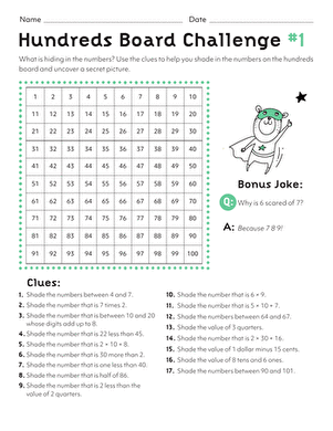 Hundreds Board Challenge #1