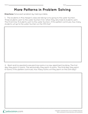 More Patterns in Problem Solving