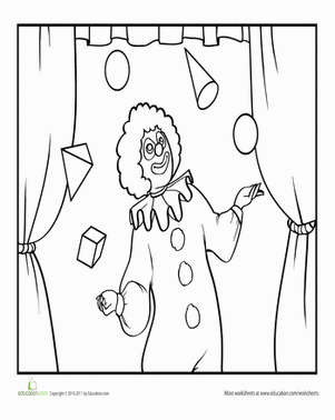 Color the Juggling Clown