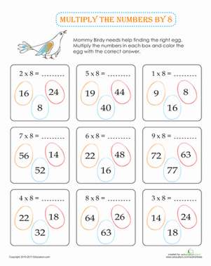 Multiply the Numbers by 8