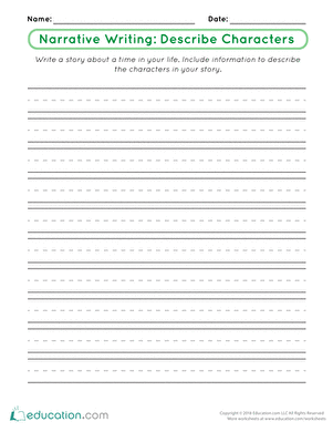 Narrative Writing: Describe Characters