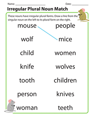 Irregular Plural Noun Match large image
