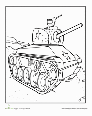 Tank Coloring Page