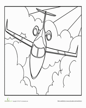 Fighter Plane Coloring Page