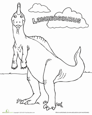 Color the Lambeosaurus