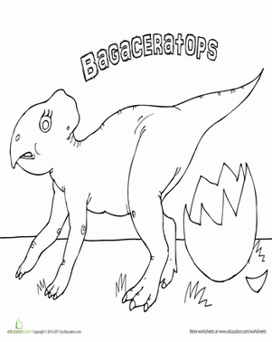 Color a Baby Bagaceratops